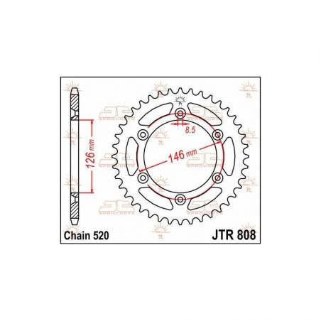 Corona in acciaio JT fuoristrada SUZUKI DR 350 1996-1998