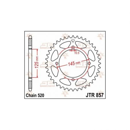 Corona in acciaio JT strada YAMAHA XV 250 1989-2017