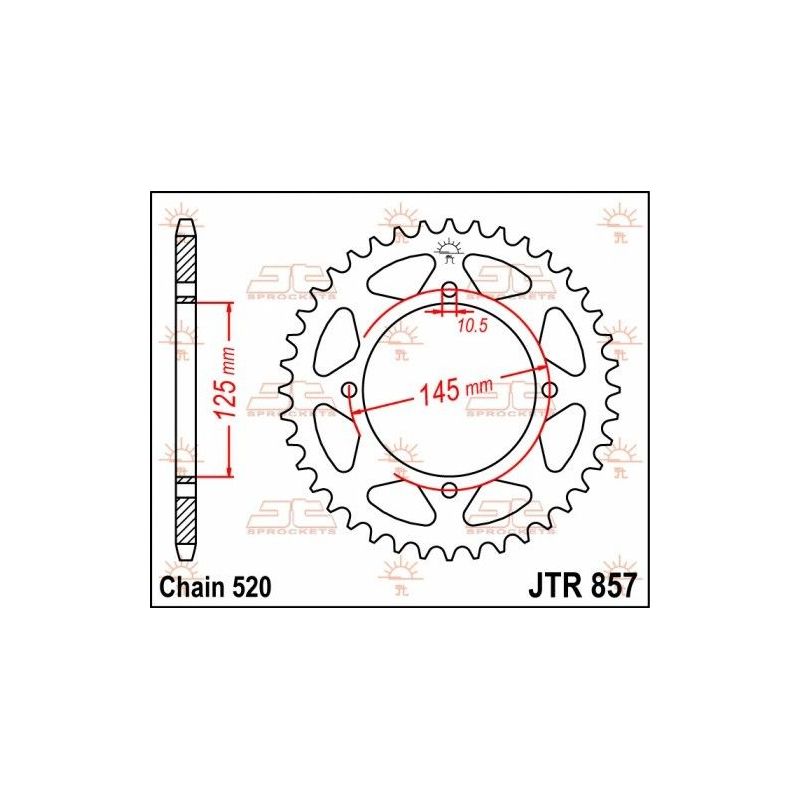 Corona in acciaio JT strada YAMAHA XV 250 1989-2017