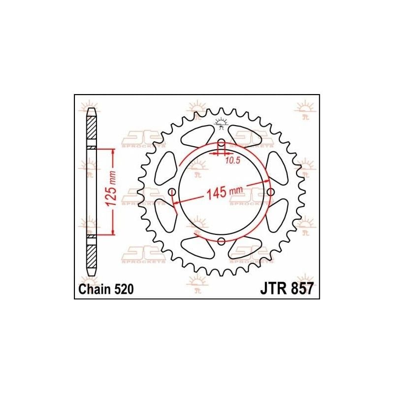 Corona in acciaio JT strada YAMAHA TT 600 1996-1997