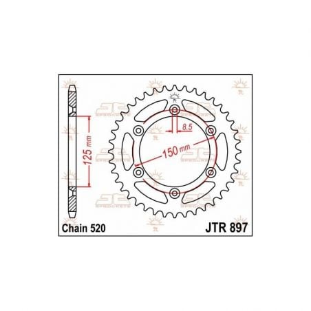 Corona in acciaio JT fuoristrada HUSQVARNA 125 TC 2014-2020