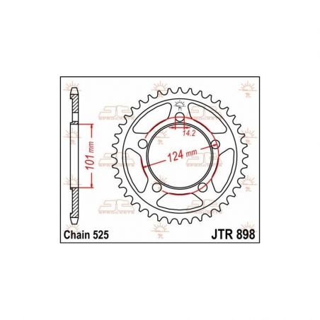 Corona in acciaio JT strada KTM 990 Super Duke 2005-2013