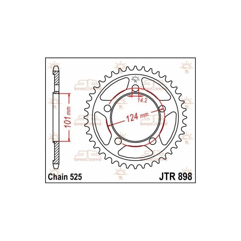 Corona in acciaio JT strada KTM 1190 RC8 2008-2015