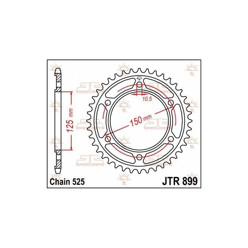 Corona in acciaio JT strada KTM 1050 Adventure 2015-2015