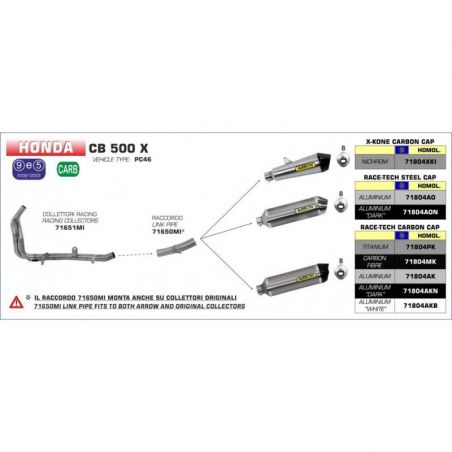 Raccordo Honda CB 500 X...