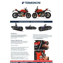 D19909440INA Scarico Termignogni Racing Ducati Streetfighter V4 D19909440INA Black Edition + Filtro