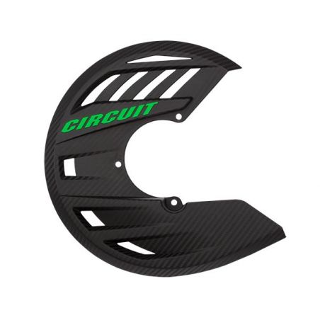 COPRIDISCO CARBON LOOK CON SCRITTA VERDE (Rif.CIRCUIT: CD007-2D7)