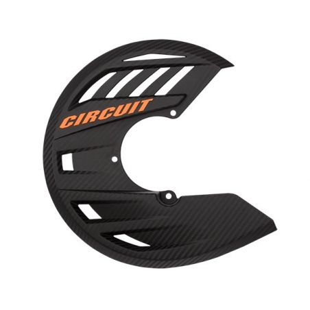 507005 COPRIDISCO CARBON LOOK CON SCRITTA ARANCIONE (Rif.CIRCUIT: CD007-2DS)  CIRCUIT EQUIPMENT