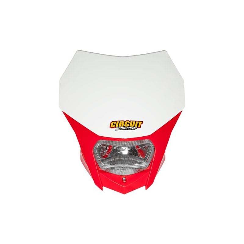 PORTAFARO BAGUS BIANCO-ROSSO CON LAMPADA ALOGENA 12V 35/35W (Rif.CIRCUIT: HL020-2A2)