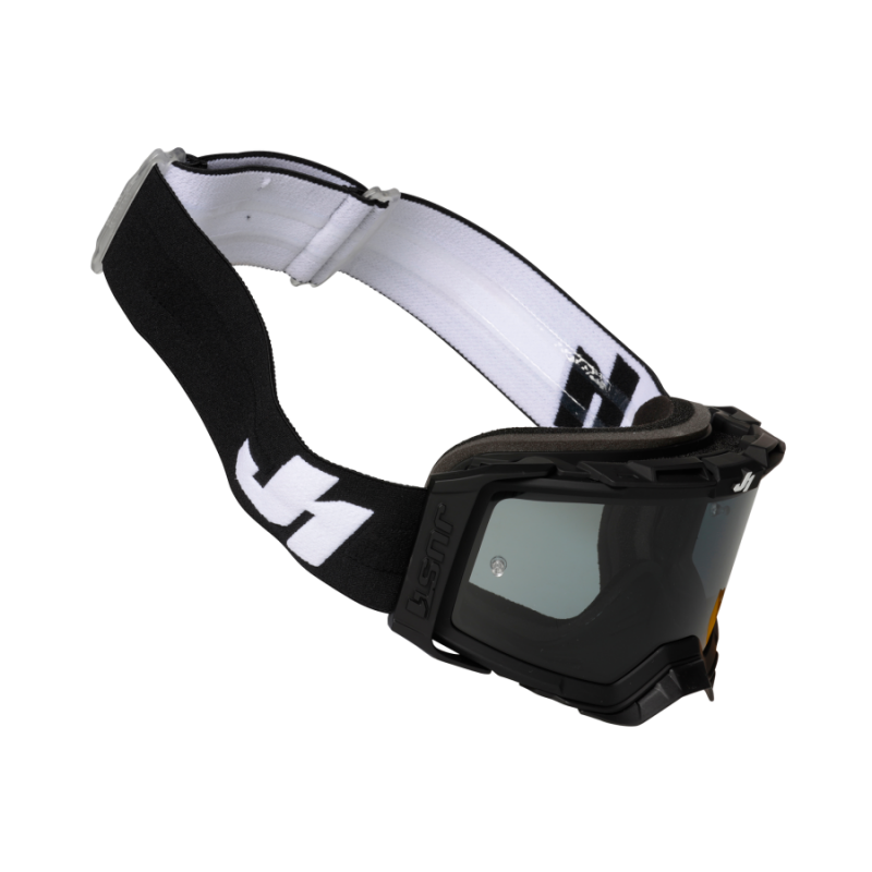 8050038569910 JUST1 NERVE MASCHERA MX ENDURO SOLID BLACK/WHITE  JUST 1
