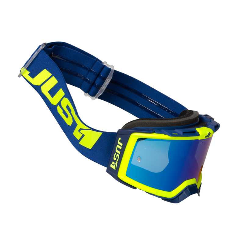 8050038569934 JUST1 NERVE MASCHERA MX ENDURO ABSOLUTE FLUO YELLOW/BLUE  JUST 1