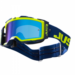 8050038569934 JUST1 NERVE MASCHERA MX ENDURO ABSOLUTE FLUO YELLOW/BLUE  JUST 1