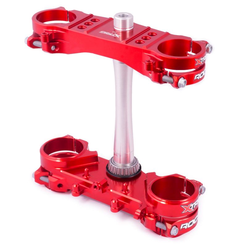 Piastre Sterzo XTRIG ROCS-TECH OFF-SET FISSO 22mm HONDA CRF450 CRF250R ROSSA