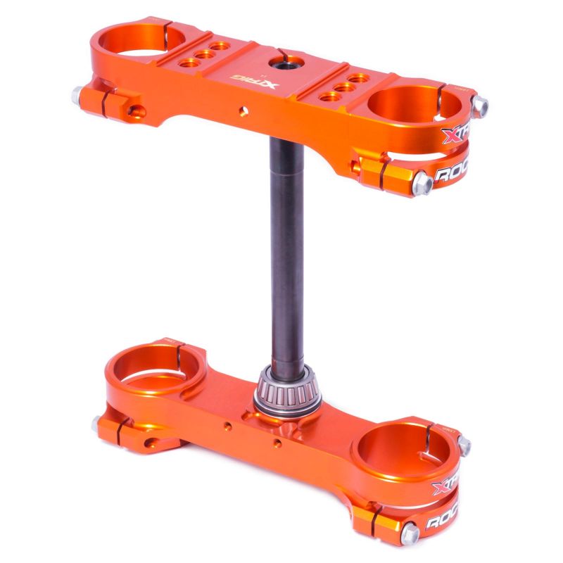 40504003 Piastre Sterzo XTRIG ROCS-TECH OFF-SET FISSO 22 mm KTM SX50 ARANCIO 