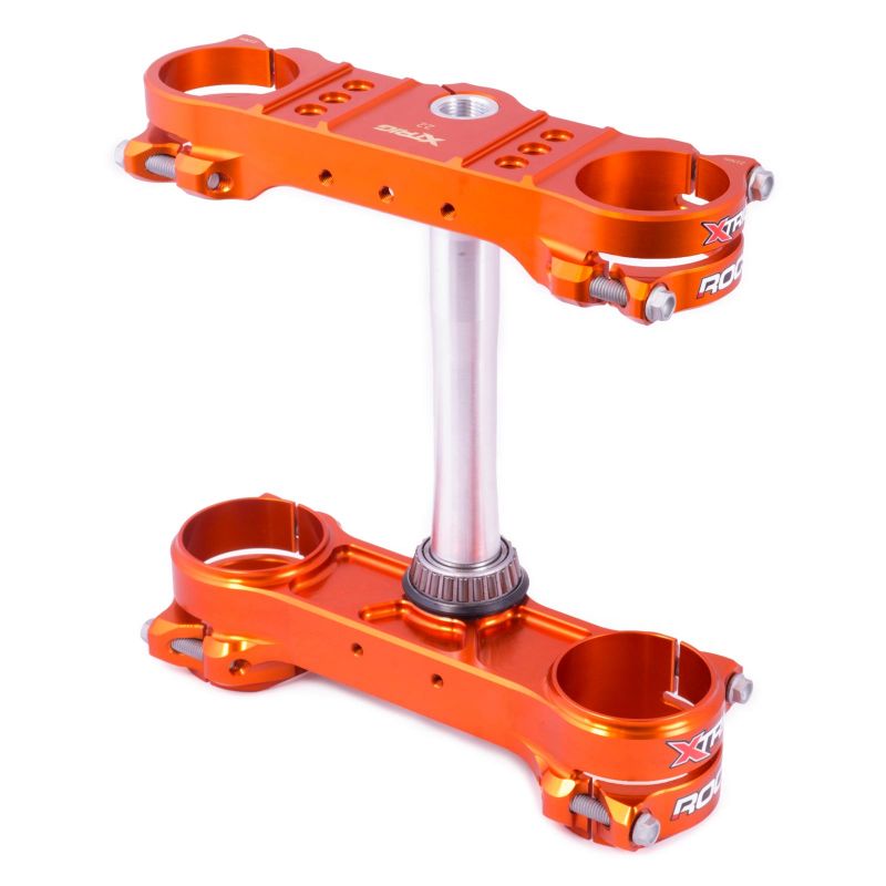 Piastre Sterzo XTRIG ROCS-TECH OFF-SET FISSO 22mm KTM SX / SX-F 125/450 ARANCIONE