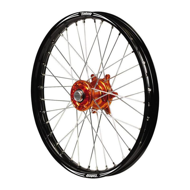 TE757D-BK/OR RUOTA ANTERIORE TALON EVO KTM EXC 125-250 EXC-F 250-500 03-15 ARANCIONE/NERO 1.60 x