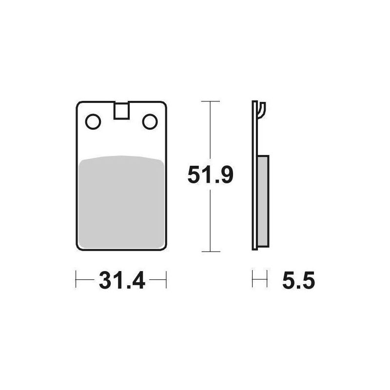 PASTIGLIA FRENO ANT. SBS 132HF APRILIA AF1 50 84/85