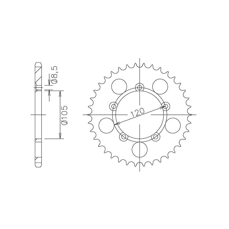 CORONA S AC P420-D51 SGR - SPROCKETS  APRILIA RX 50 99/05