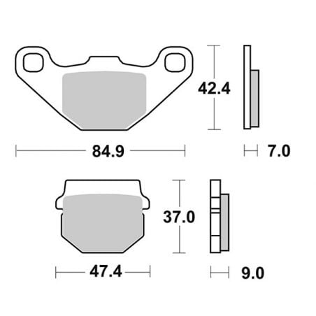 PASTIGLIA FRENO ANT. SBS 101HM APRILIA Scarabeo 2T (THH00) 50 14/14