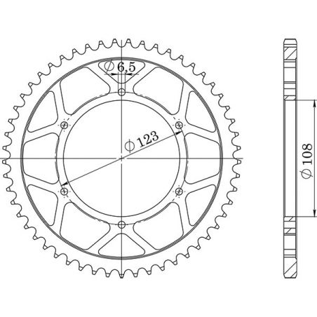 CORONA S AC P420-D53 SGR - SPROCKETS  APRILIA SX (PV00/PVA00) 50 11/16