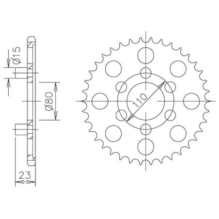 CORONA S AC P520-D36 SGR - SPROCKETS  APRILIA AF1 125 87/87