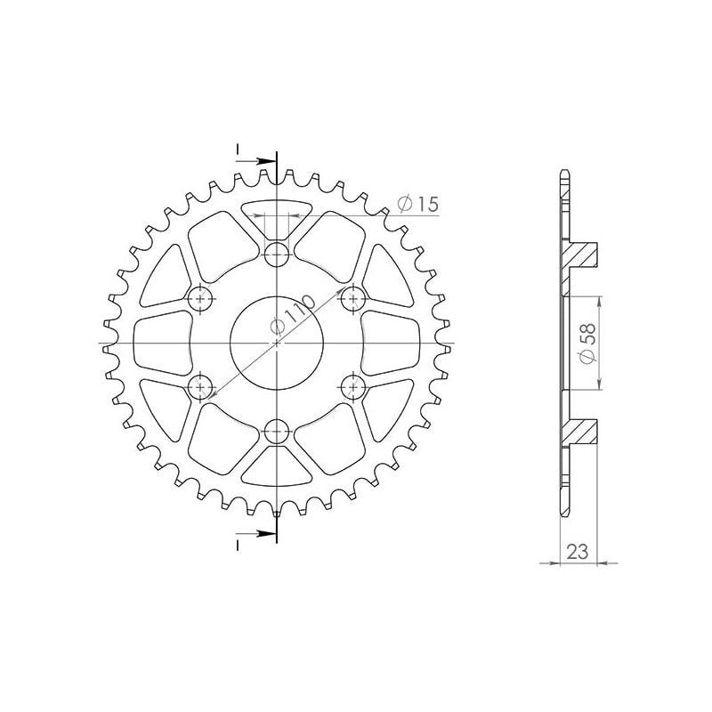 CORONA S AC P520-D40 SGR - SPROCKETS  APRILIA Classic 125 96/00
