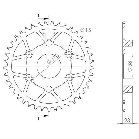 CORONA S AC P520-D40 SGR - SPROCKETS  APRILIA Classic 125 96/00