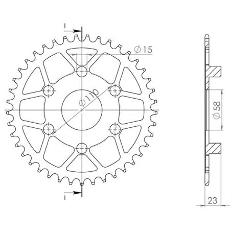 CORONA S AC P520-D41 SGR - SPROCKETS  APRILIA Red Rose 125 87/94