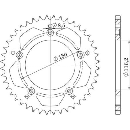 CORONA S AL P520-D42 SGR - SPROCKETS  APRILIA RS 250 95/03