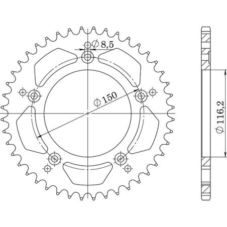 CORONA S AL P520-D42 SGR - SPROCKETS  APRILIA RS 250 95/03