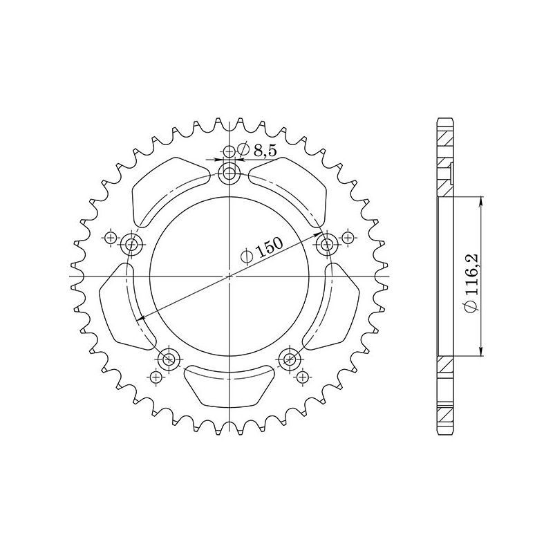 CORONA S AL P520-D41 SGR - SPROCKETS  APRILIA RS (Francia) 250 96/03