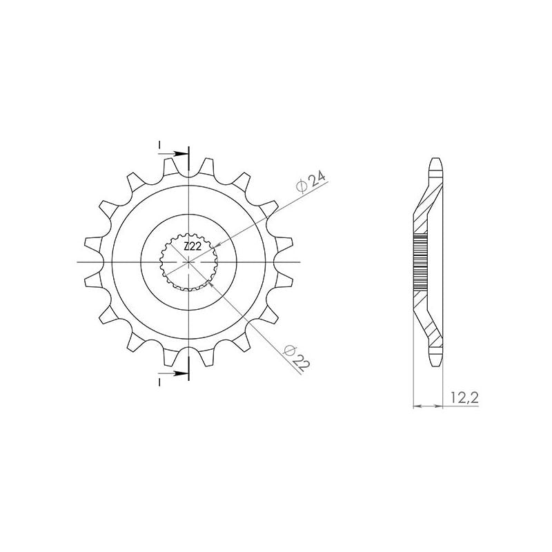 PIGNONE S+2 AC P520-D16 SGR - SPROCKETS  APRILIA ETX Tuareg 350 88/92