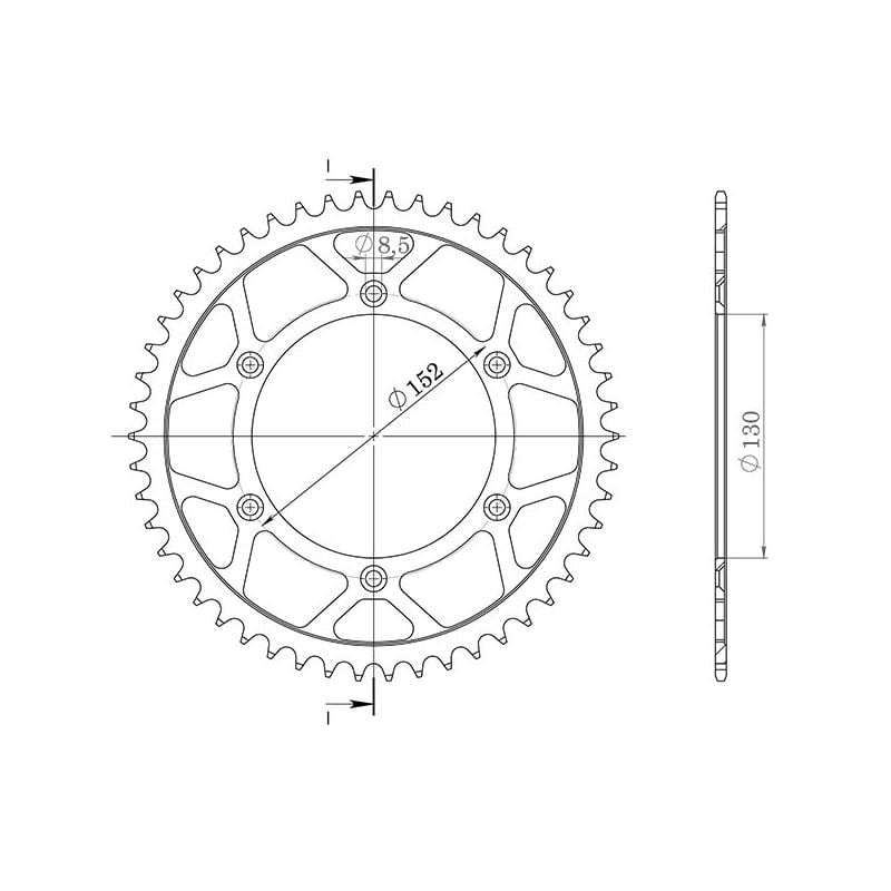 CORONA S AC P520-D48 SGR - SPROCKETS  APRILIA RXV 450 05/08