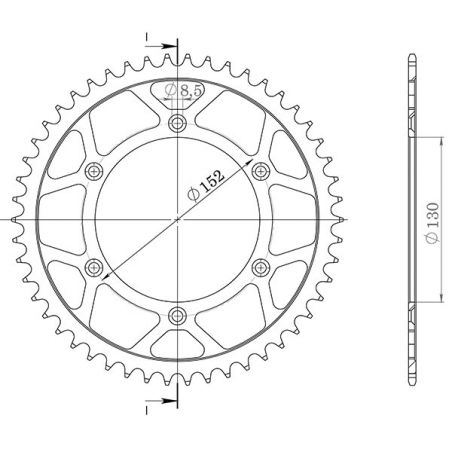 CORONA S AC P520-D46 SGR - SPROCKETS  APRILIA SXV 450 05/14