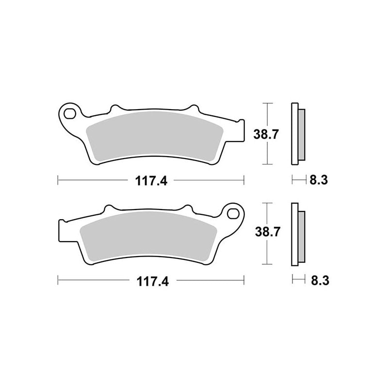 PASTIGLIA FRENO ANT. SBS 159HM APRILIA Atlantic Sprint 500 05/08