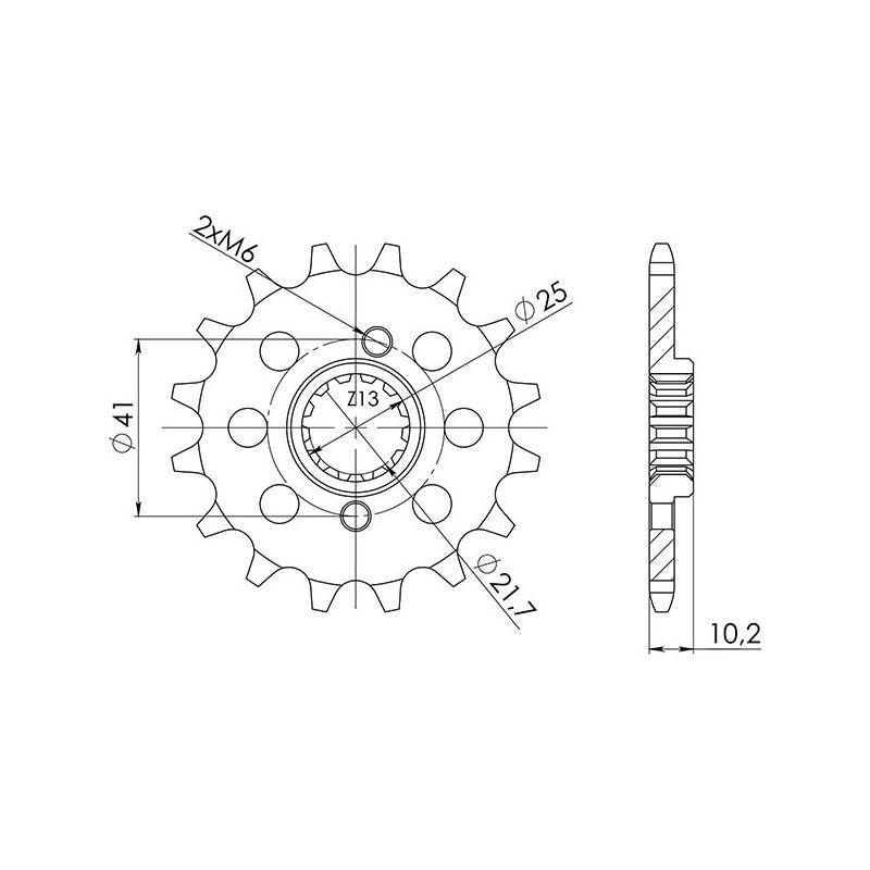 542050915 PIGNONE S AC P520-D15 SGR - SPROCKETS APRILIA Pegaso Factory 660 07/11  SGR - SPROCKETS