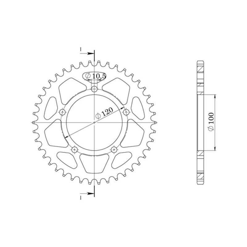 CORONA S AL P520-D44 SGR - SPROCKETS  APRILIA Pegaso Strada 660 05/11