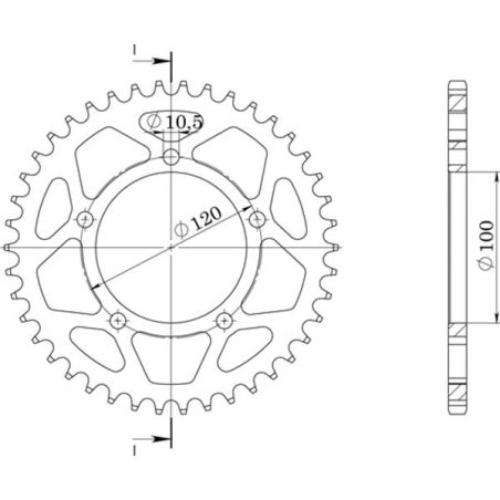 CORONA R AL P520-D40 SGR - SPROCKETS  APRILIA Mana / Mana GT 850 07/16