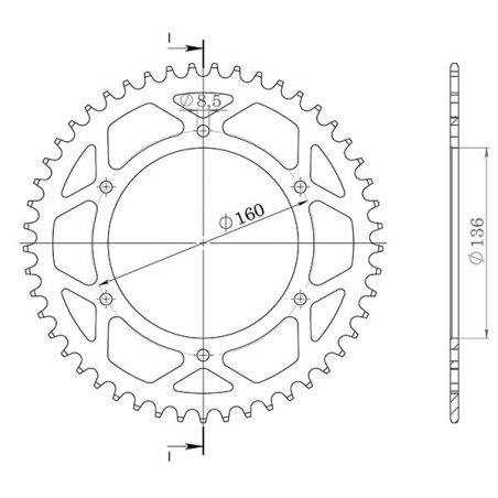 CORONA S AC P525-D43 SGR - SPROCKETS  APRILIA RST Futura 1000 01/04