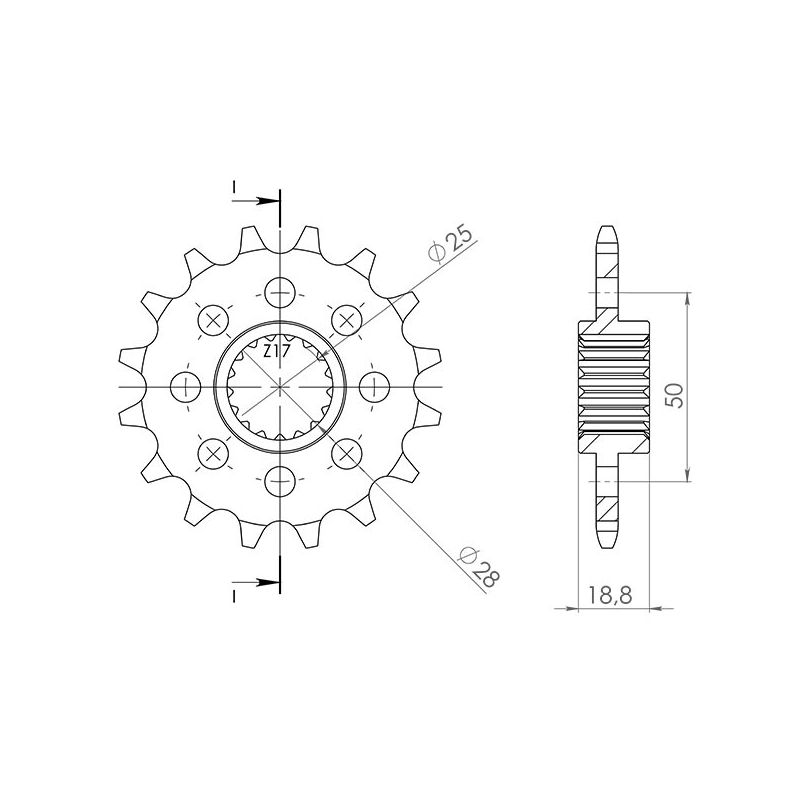 546160016 PIGNONE S AC P525-D16 SGR - SPROCKETS APRILIA SL Falco 1000 98/04  SGR - SPROCKETS