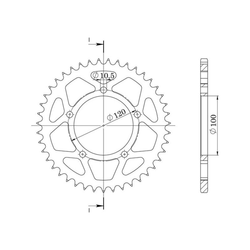 CORONA S+2 AL P525-D43 SGR - SPROCKETS  APRILIA RSV 4 Factory 1100 19/21