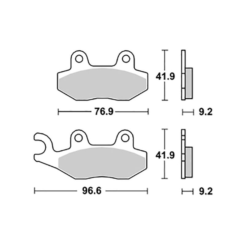 163HM PASTIGLIA FRENO POST. SBS 163HM BENELLI Macis 150 12/13  SBS
