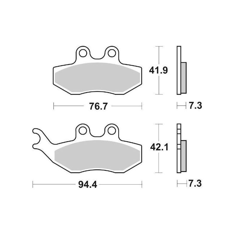 PASTIGLIA FRENO ANT. SBS 168CT BETAMOTOR RR Motard Track (Ruote Lega) 50 13/13