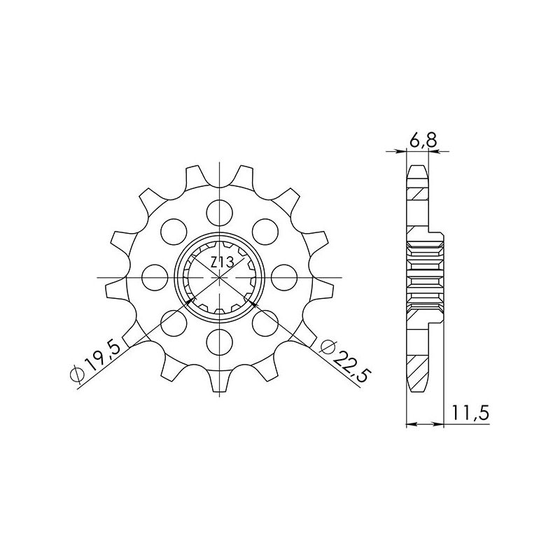 542220116 PIGNONE S AC P428-D16 SGR - SPROCKETS BETAMOTOR Alp 4T 125 01/03  SGR - SPROCKETS