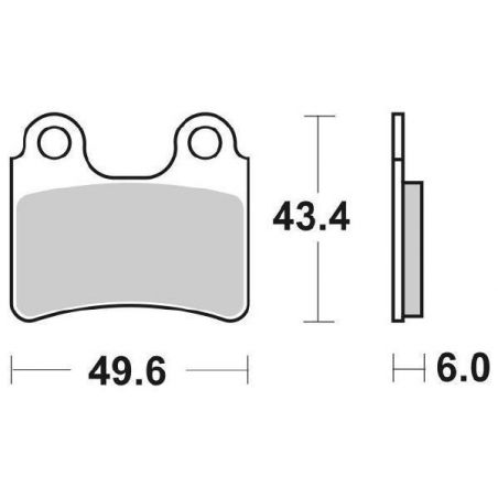PASTIGLIA FRENO POST. SBS 802HF BETAMOTOR Rev 2T 270 00/04