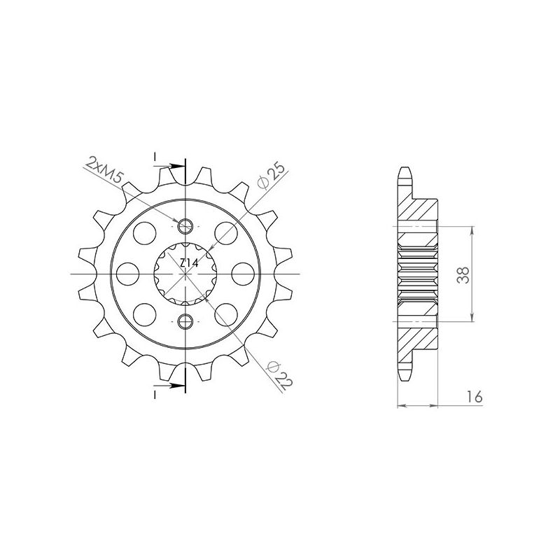PIGNONE S AC P520-D15 SGR - SPROCKETS  BIMOTA DB3 Mantra 900 97/98