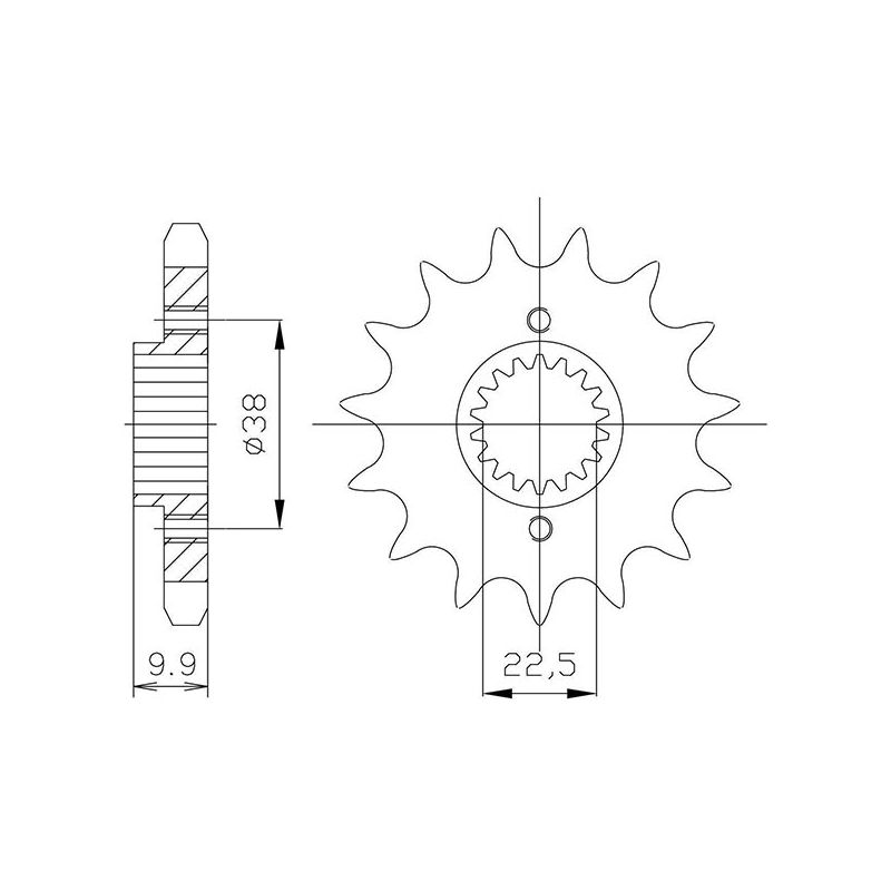 540051315 PIGNONE S+2 AC P520-D15 SGR - SPROCKETS BMW G X 450 08/12  SGR - SPROCKETS