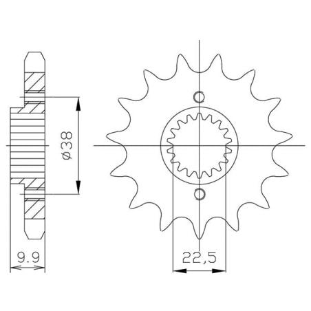 PIGNONE S AC P520-D15 SGR - SPROCKETS  BMW G X 450 08/12
