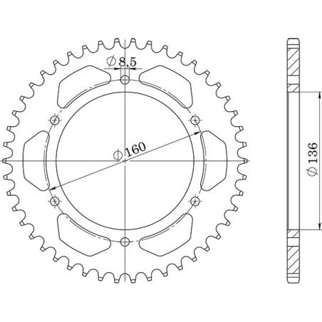 CORONA S+2 AC P520-D49 SGR - SPROCKETS  BMW F GS (R13) 650 01/07