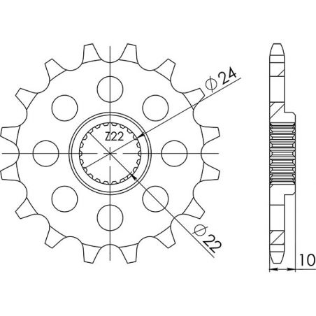 546130116 PIGNONE S AC P520-D16 SGR - SPROCKETS BMW G GS (R13) 650 08/15  SGR - SPROCKETS